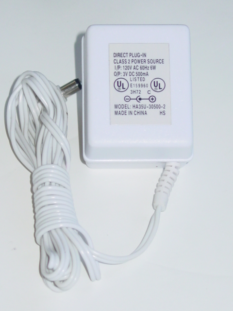 NEW Class 2 Power HA35U-30500-2 AC Adapter 3V 500mA 0.5A